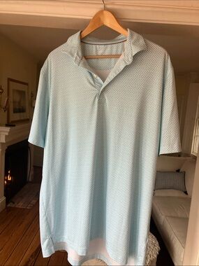 johnnie-O Pale Blue Micro Dot Polo